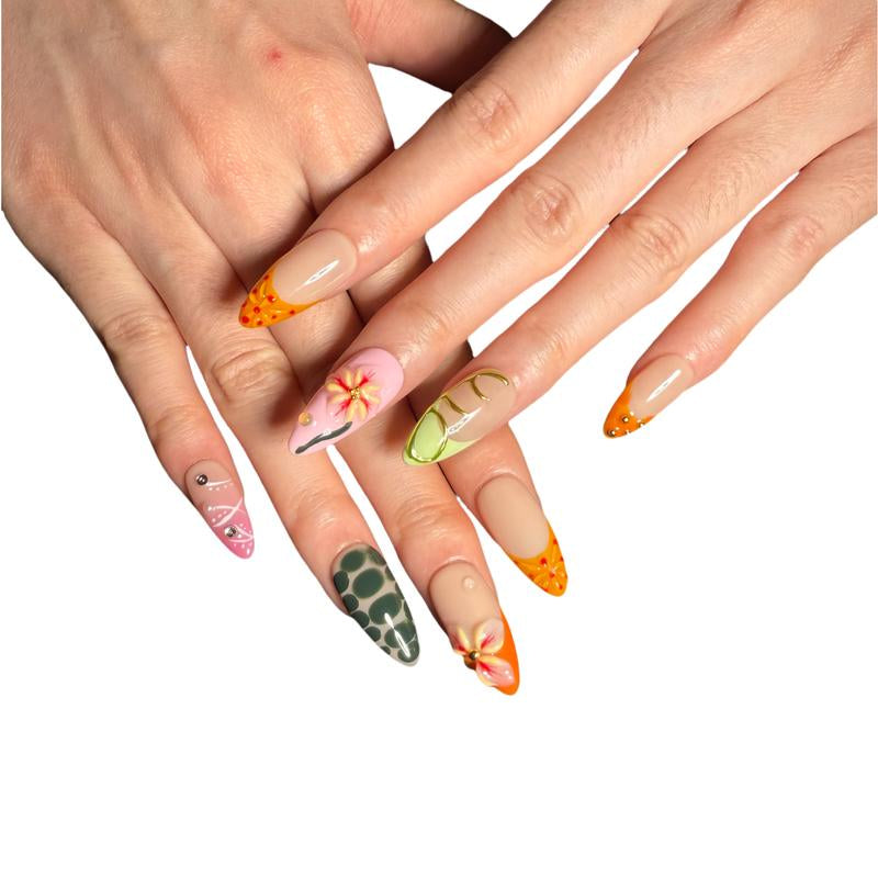 Nailcoldan Handmade Christmas Day Nails 100% Handcrafted 3D Press-On Reusable Salon-Quality 2025 New 10PCS Glitter Base French Tip Eco-Friendly Gel Extension Argentine