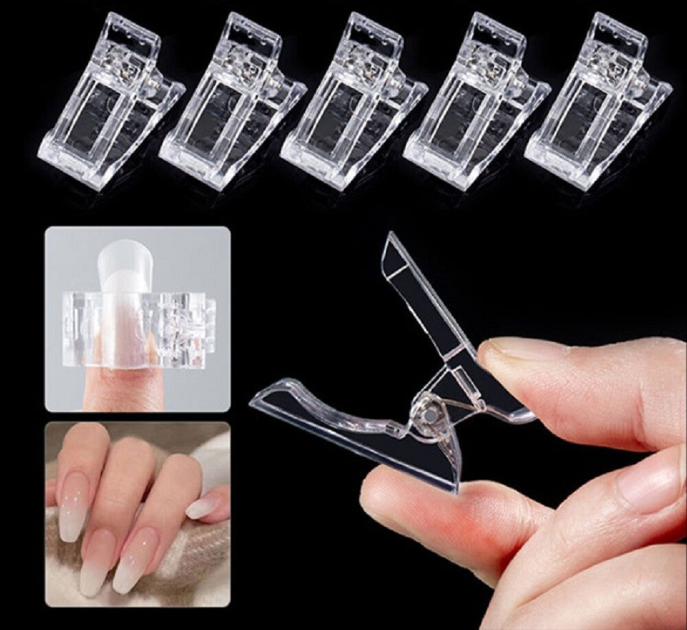 10-Piece Quick-Build Nail Tip Clipper Set – Poly Builder Gel DIY Extension Tool