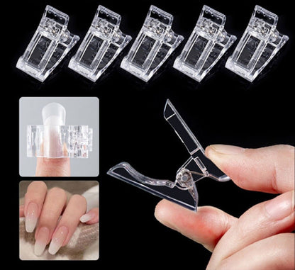 10-Piece Quick-Build Nail Tip Clipper Set – Poly Builder Gel DIY Extension Tool