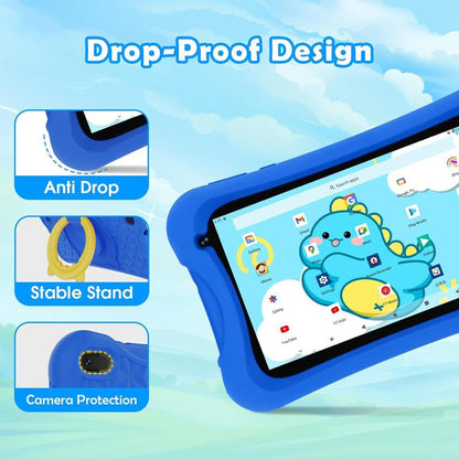 Digiland Kids Tablet 7 Inch Android Educational 32GB Storage Toddler Tablets with Shockproof Protective Case Parent Control Bluetooth Wifi Pink Blue