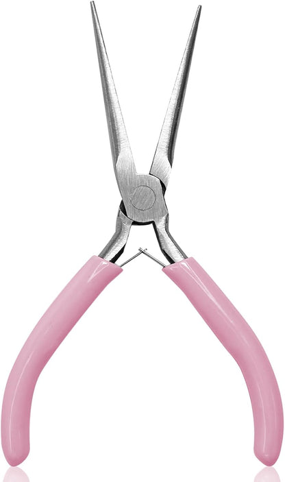 Acrylic UV Gel Tips Sculpture Tweezers Clip Nail Pincher Nipper Nail Form Kit Set, Stainless Steel Nail Shaping Tweezers C Curve Nail Art Tools for Manicure, Pedicure(Hj-Nat246)