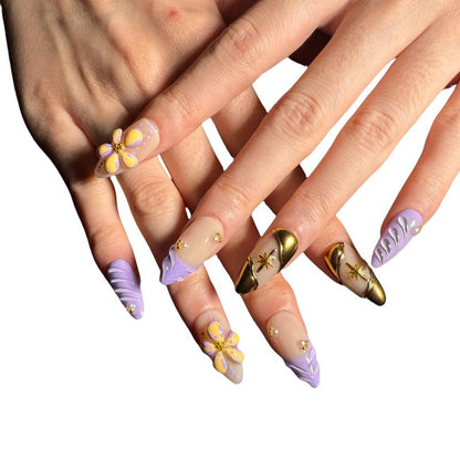 Nailcoldan Handmade Christmas Day Nails 100% Handcrafted 3D Press-On Reusable Salon-Quality 2025 New 10PCS Glitter Base French Tip Eco-Friendly Gel Extension Argentine