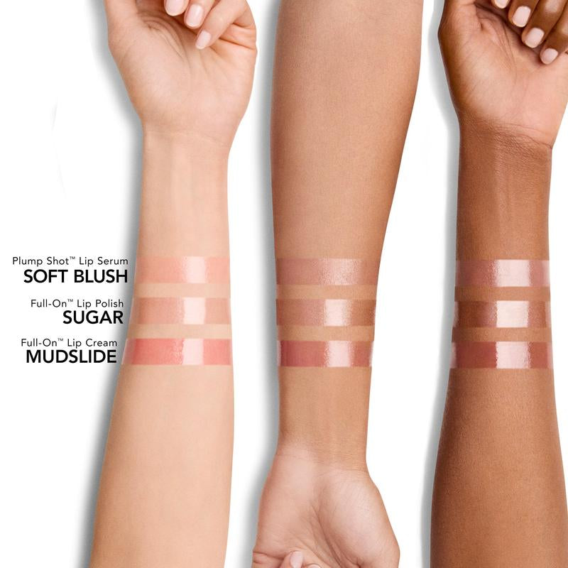 BUXOM Sweet as Suga Mini Lip Plumping Trio - Limited Edition Gloss Set - Hydrate & Smooth with Hyaluronic Acid & Jojoba Oil - Lipgloss, Lip Polish, Lip Cream Bundle