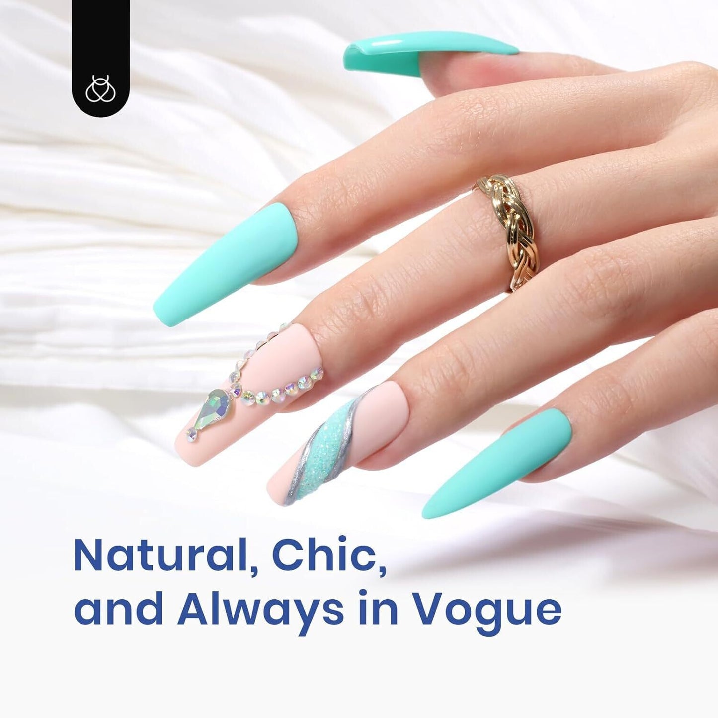 All-In-One Gel Nail Kit - 500Pcs Soft Gel Tips, 5-In-1 Nail Glue & LED UV Lamp