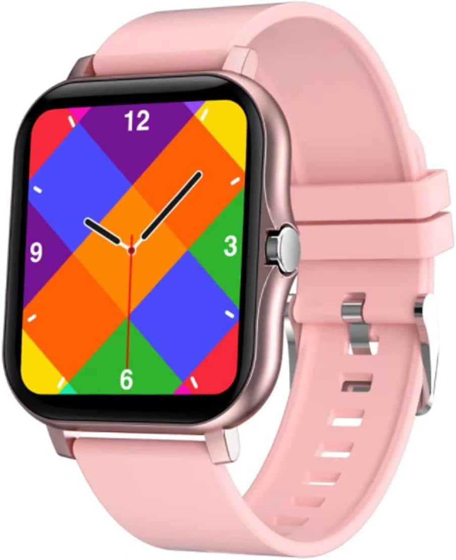 Smart Fitness Tracker Watch for Android/iOS - IP68 Waterproof, Heart Rate and Blood Oxygen Monitoring, Sleep Tracking, 8 Sports Modes, Breathing Exercises, Weather Updates - 1.69-Inch Display for Men and Women (Rose Gold)