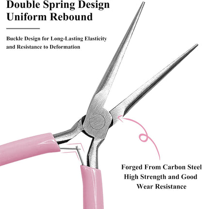 Acrylic UV Gel Tips Sculpture Tweezers Clip Nail Pincher Nipper Nail Form Kit Set, Stainless Steel Nail Shaping Tweezers C Curve Nail Art Tools for Manicure, Pedicure(Hj-Nat246)