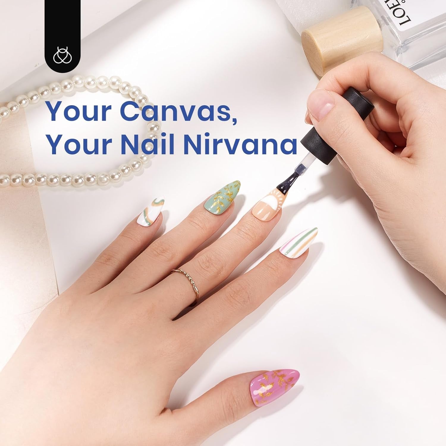 Beetles Nail Extension Kit, 500Pcs Matte Almond Tips + UV Lamp & 5-In-1 Gel Glue