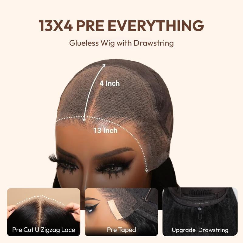 Unice Glueless Piano Highlights Brown Straight Bob Wig with Dark Roots Pre Cut 7X5/13X4 HD Lace Front Human Hair Wigs with Invisible Knots Ready and Go Short Bob Wig for Women Beginners Friendly