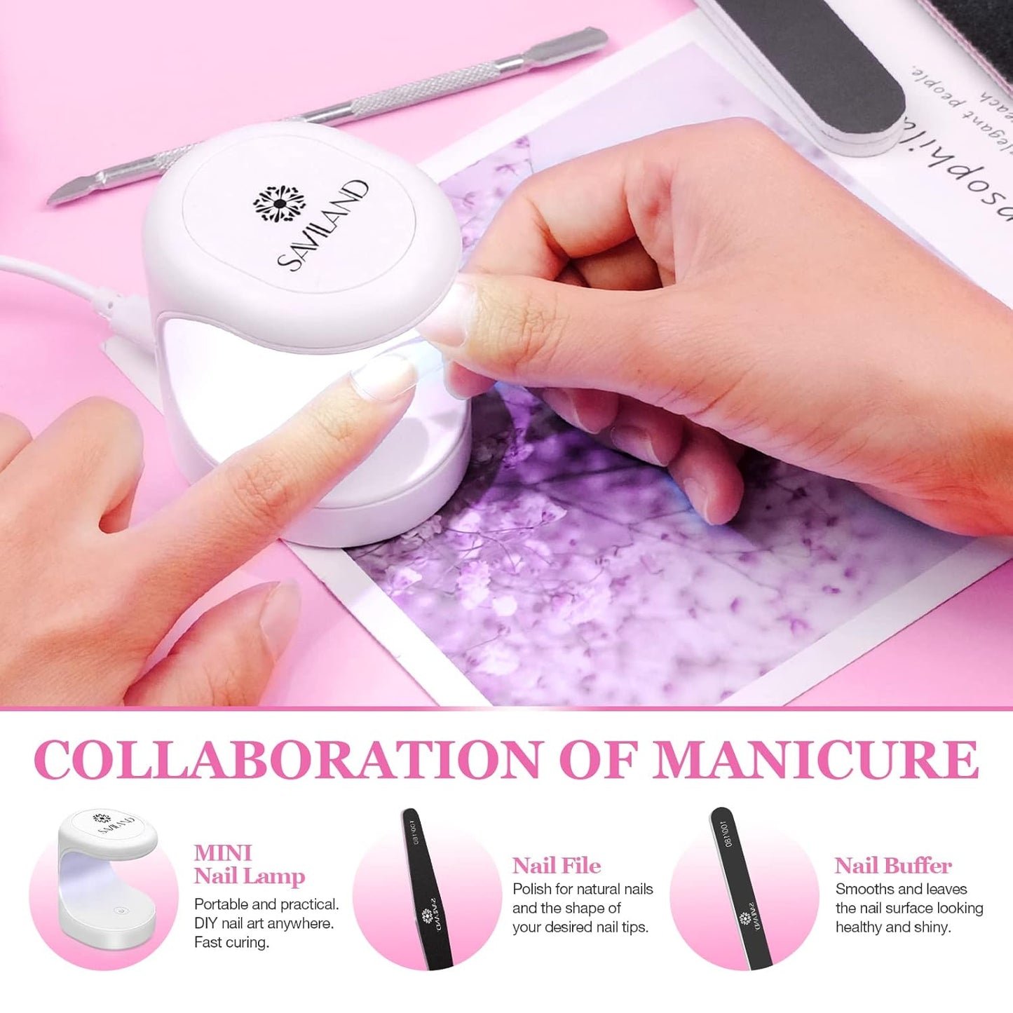 Gel X Nail Kit Stater Set - Medium Almond Soft Nail Tips with 30G Solid Glue Gel Nail Glue Gel with Portable Nail Lamp Gel Tips Nail Extension Gel X Kit Home DIY Salon