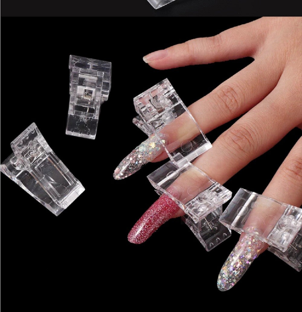 10-Piece Quick-Build Nail Tip Clipper Set – Poly Builder Gel DIY Extension Tool