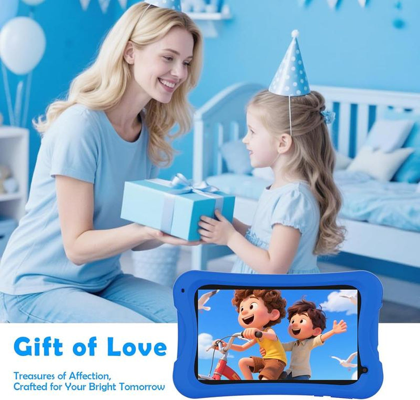 Digiland Kids Tablet 7 Inch Android Educational 32GB Storage Toddler Tablets with Shockproof Protective Case Parent Control Bluetooth Wifi Pink Blue